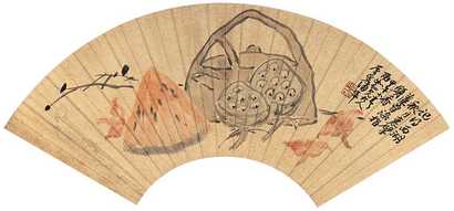蒲华 1894（甲午）年作 消夏图 扇面
